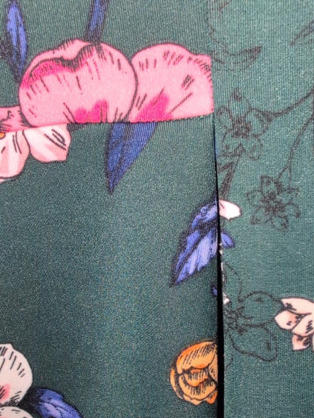 Vince Camuto Dark Green Lined Floral Dress - Picture 8 of 11